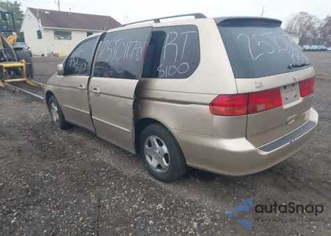 2001 Honda Odyssey Ex z USA, uszkodzony, nr VIN 2HKRL18631H600612